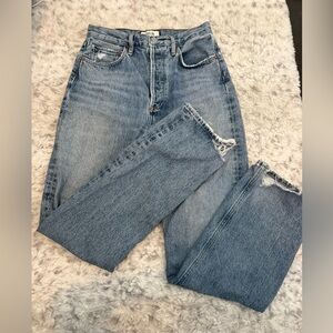 Agolde Blue Straight Leg Jeans